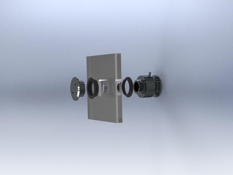 Точечный стеклодержатель Inoxstore без зенковки,  дистанция 20-26 мм, сатинированный, AISI 304