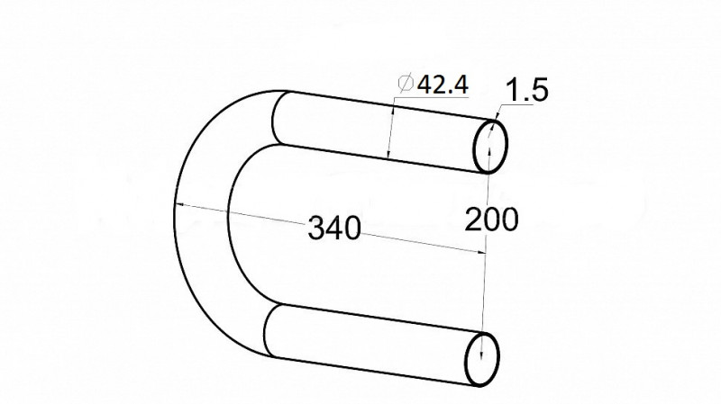 Окончание поручня пандуса Inoxstore Ø38,1 мм