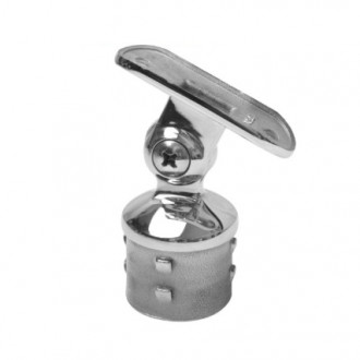 Кронштейн на стойку Inoxstore Ø 32х1,5 мм, забивной, ложемент-шарнир под Ø 42,4 мм/50,8 мм, полированный, AISI 304