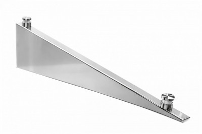 Крепление для стеклянного козырька SKY HOLD, 711 мм, левый, полированный, AISI 304