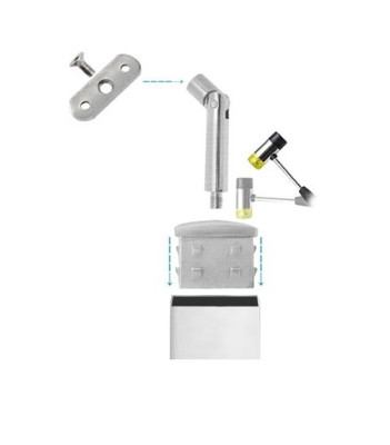 Верхний элемент Inoxstore 40х40х1,5 мм, выпуклый, забивной с насечками, полированный, AISI 304