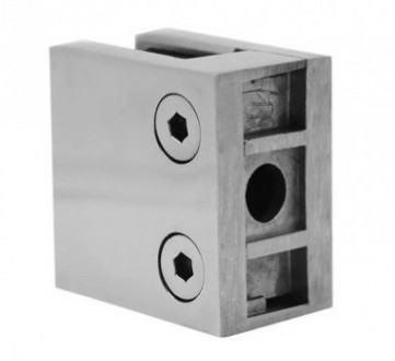 Стеклодержатель Inoxstore литой квадратный 55х55х27 мм / Ø 0 мм, под стекло 12 мм, полированный, AISI 304