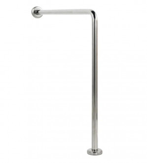 Поручень для инвалидов с одной опорой 900х300 мм, труба Ø38 мм, полированный, AISI 304