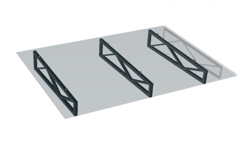 Козырек Inoxstore на фермах 1300х2500 мм