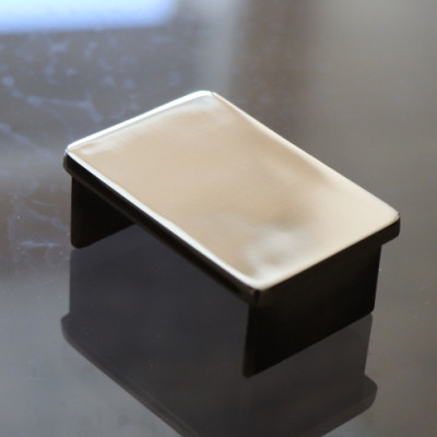 Заглушка для поручня Inoxstore с пазом 50х25 мм, паз 15х15 мм, полированная, AISI 304