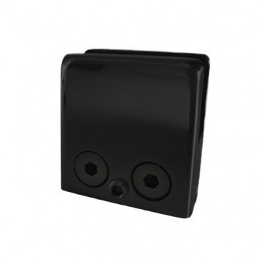 Стеклодержатель Inoxstore штампованный квадратный 45х45х25 мм / Ø 0 мм, под стекло 8 мм, AISI 304, матовый RAL 9005