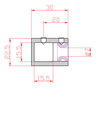 Ригеледержатель Inoxstore 15х15х0 мм, литой, полированный, AISI 304