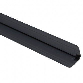 Уплотнитель Inoxstore стекло-стекло с магнитом, угловой 90°, под стекло 8 мм / 2,5 м, для душевой кабины, ПВХ, черный