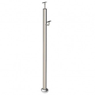 Стойка Inoxstore круглая Ø 38,1х950 мм,  под 2-й поручень для инвалидов, полированная, AISI 304