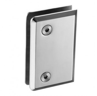 Стеклодержатель Inoxstore "Элеган" 90° стена-стекло, с фаской, сатинированная, AISI 304