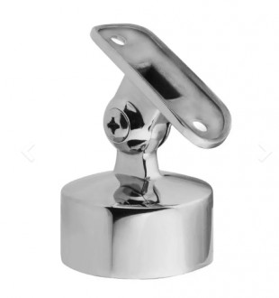 Кронштейн шарнирный на стойку Inoxstore Ø50,8 мм, под поручень Ø42,4 мм, наружный, литой, полированный, AISI 304