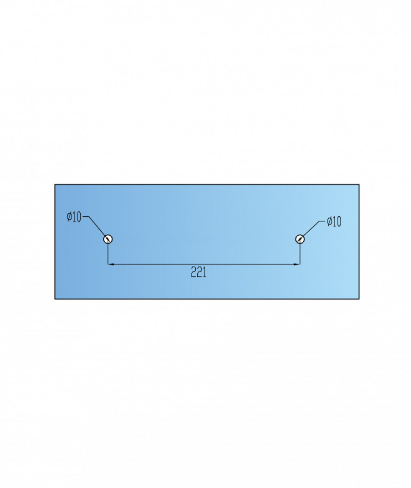Ручка для душевой кабины, 19х19х222 мм, сатинированная, AISI 304