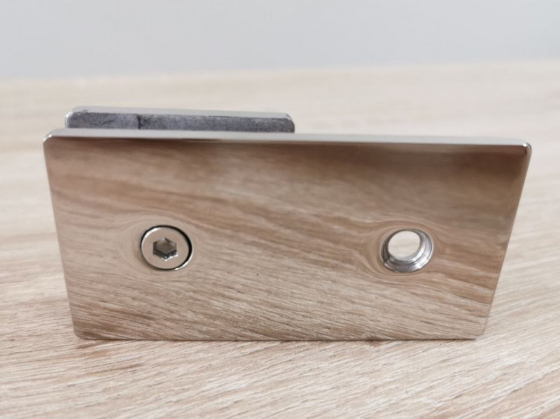 Крепление стекло-стена Inoxstore 45х90х4 мм на 180°, полированный, AISI 304