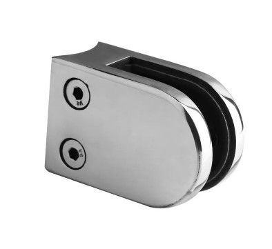 Стеклодержатель Inoxstore литой полукруглый 45х63х27 мм / Ø 38,1 мм, под стекло 12 мм, полированный, AISI 304