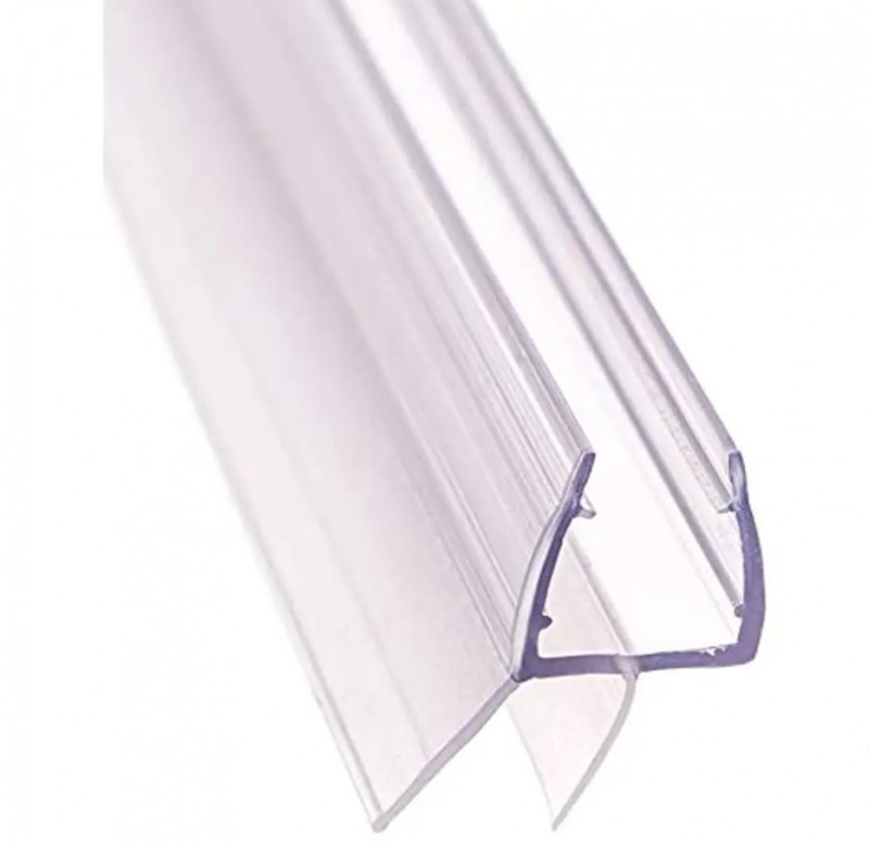Уплотнитель Inoxstore стекло-пол, под стекло 10 мм / 2,5 м,  для душевой кабины, ПВХ