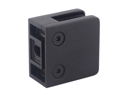 Стеклодержатель Inoxstore литой полукруглый 45х45х27 мм / 0 мм, под стекло 8 мм, AISI 304, матовый RAL 9005