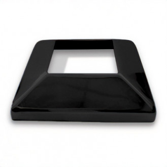 Декоративная крышка Inoxstore "Пирамида" 80х80х0,8 мм под трубу 40х40 мм, AISI 304, матовый RAL 9005