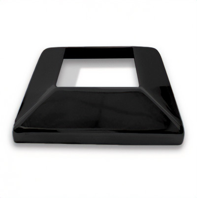 Декоративная крышка Inoxstore "Пирамида" 80х80х0,8 мм под трубу 40х40 мм, AISI 304, матовый RAL 9005