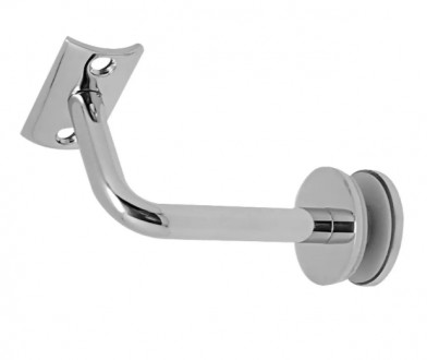 Держатель поручня Inoxstore на стекло, ложемент под Ø 42,4 мм/50,8 мм, сатинированный, AISI 304