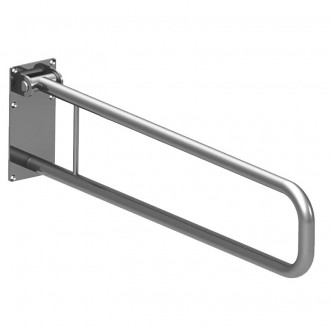 Поручень подъемный (откидной) для санузла 800х230 мм, труба Ø38 мм, полированный, AISI 304