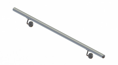 Пристенный поручень Inoxstore Ø 42,4 мм, L - 1500 мм, полированный, AISI 304