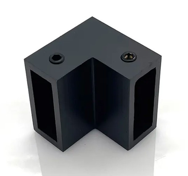 Соединитель труба - труба 30х10 мм под 90°, цвет черный, AISI 304