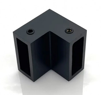 Соединитель труба - труба 30х10 мм под 90°, цвет черный, AISI 304