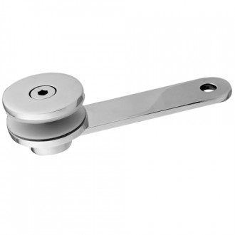 Стеклодержатель Inoxstore пластинчатый 29х115 мм, шайба 45 мм, под стекло 8-10 мм, односторонний, литой, полированый, AISI 304