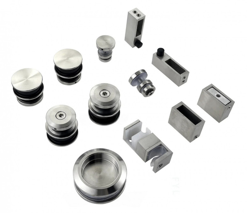 Комплект фурнитуры Inoxstore D-2 для душевой кабины, сатинированный, AISI 304