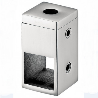 Ригеледержатель Inoxstore "квадрат" 14х14х0 мм, литой, полированный, AISI 304