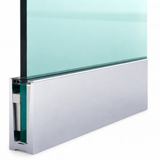 Затискний алюмінієвий профіль литий анодований Inoxstore, для скла 10-16 мм