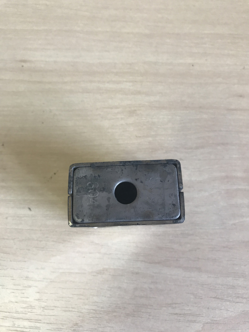 Стеклодержатель Inoxstore штампованный квадратный 45х45х25 мм / Ø 0 мм, под стекло 8 мм, сатинированный, AISI 304