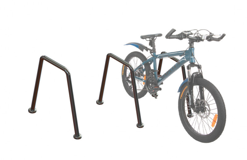 Велопарковка Inoxstore односекционная (л-образная) из нержавеющей стали AISI 304, полированная, 900х750 мм