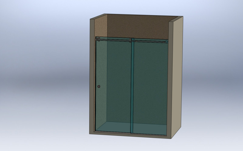 Комплект фурнитуры Inoxstore F-2 для душевой кабины, чёрный, AISI 304