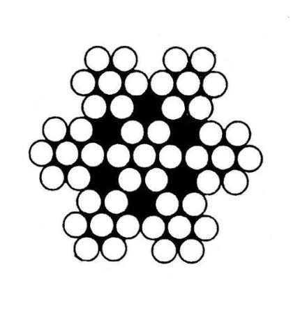 Трос Inoxstore Ø6 мм, плетение 7х7, AISI 304