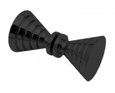 Ручка-кноб круглая Classic для душевой кабины Inoxstore, черная, AISI 304