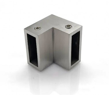 Соединитель труба - труба 30х10 мм под 90°, сатинированный, AISI 304