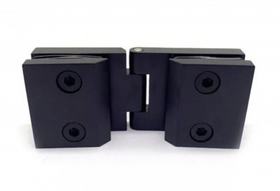 Петля без фиксации стекло-стекло Inoxstore, черная, AISI 304