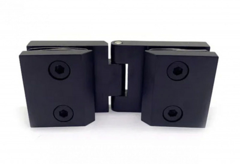 Петля без фиксации стекло-стекло Inoxstore, черная, AISI 304