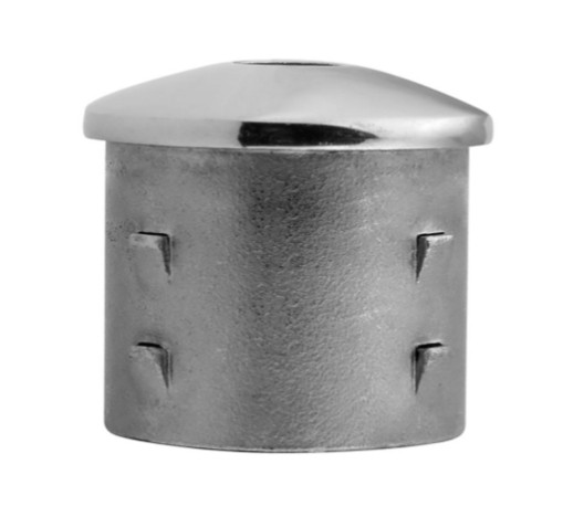 Верхний элемент Inoxstore Ø 32х1,5 мм, выпуклый, забивной с насечками, полированный, AISI 304