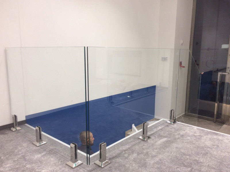 Стеклодержатель Inoxstore напольный литой, 50х45х162 мм, полированный, AISI 304