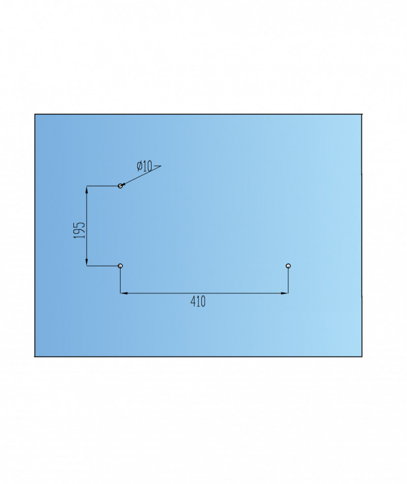 Ручка для душевой кабины 15х30х225х425 мм, сатинированная, AISI 304