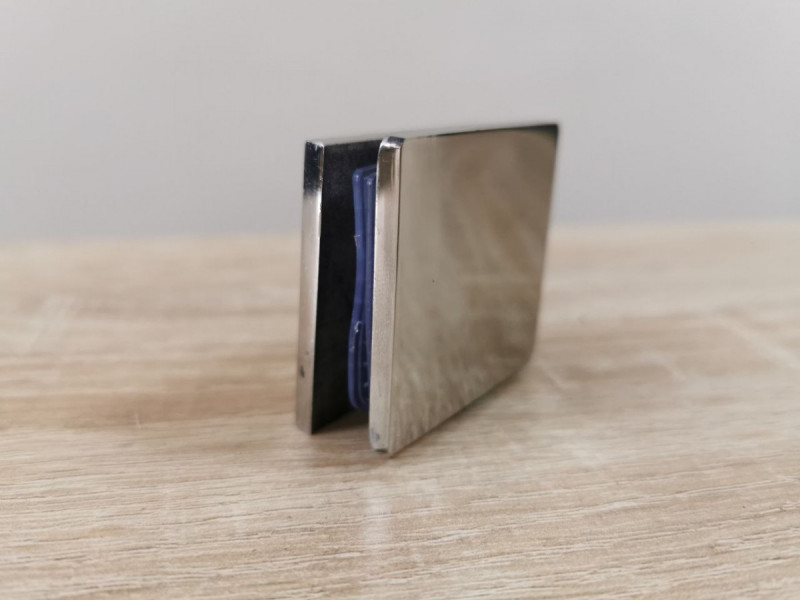 Стеклодержатель Inoxstore 45х45х4 мм, полированный, AISI 304