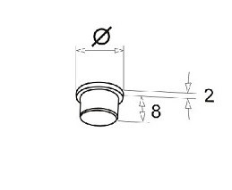 Заглушка внутренняя Inoxstore "Точка", Ø 12х1,5 мм, полированная, AISI 304