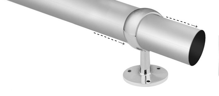 Держатель поручня Inoxstore с обхватом Ø 50,8 мм, полированный, AISI 304