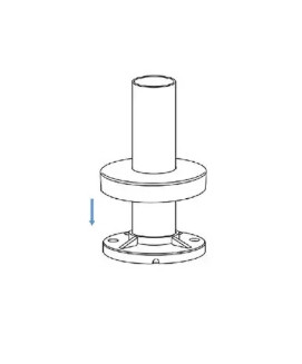 Декоративная крышка Inoxstore "Классик" Ø 80х38,1х0,8 мм, сатинированная, AISI 304