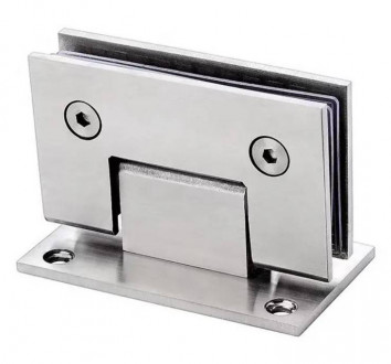 Петля Inoxstore "Престиж" 90° стена-стекло, без фаски, сатинированная, AISI 304