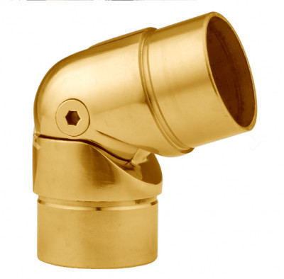 Поворот поручня Inoxstore Ø 42,4х1,5 мм, регулируемый, литой,  AISI 304, золото