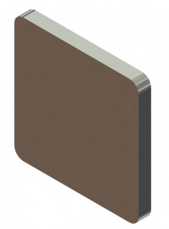 Заглушка сварная Inoxstore 40х40х1 мм, полированная, AISI 304