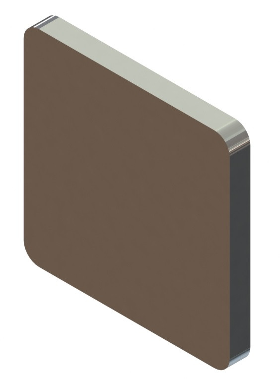 Заглушка сварная Inoxstore 40х40х1 мм, полированная, AISI 304